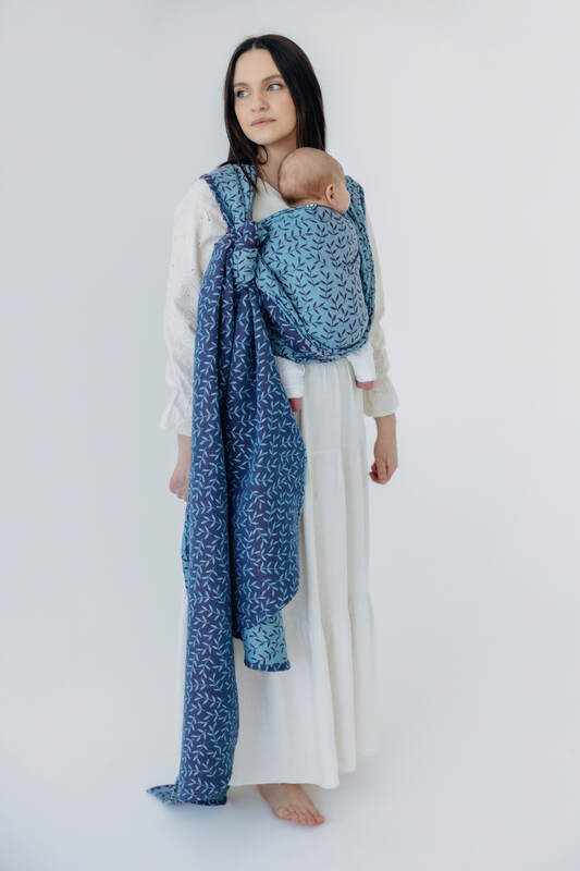 Baby Wrap, Jacquard Weave (100% cotton) - ENCHANTED NOOK - FAIRY (grade B) - Woven Baby Size - M   long_woven_wraps    #