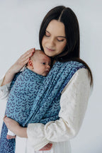 Baby Wrap, Jacquard Weave (100% cotton) - ENCHANTED NOOK - FAIRY (grade B) - Woven Baby Size - M   long_woven_wraps    #