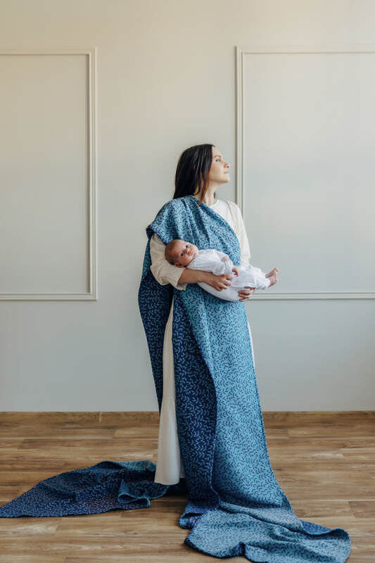 Baby Wrap, Jacquard Weave (100% cotton) - ENCHANTED NOOK - FAIRY (grade B) - Woven Baby Size - M   long_woven_wraps    #