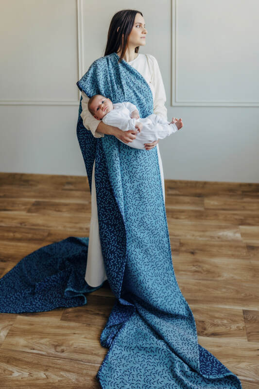 Baby Wrap, Jacquard Weave (100% cotton) - ENCHANTED NOOK - FAIRY (grade B) - Woven Baby Size - M   long_woven_wraps    #