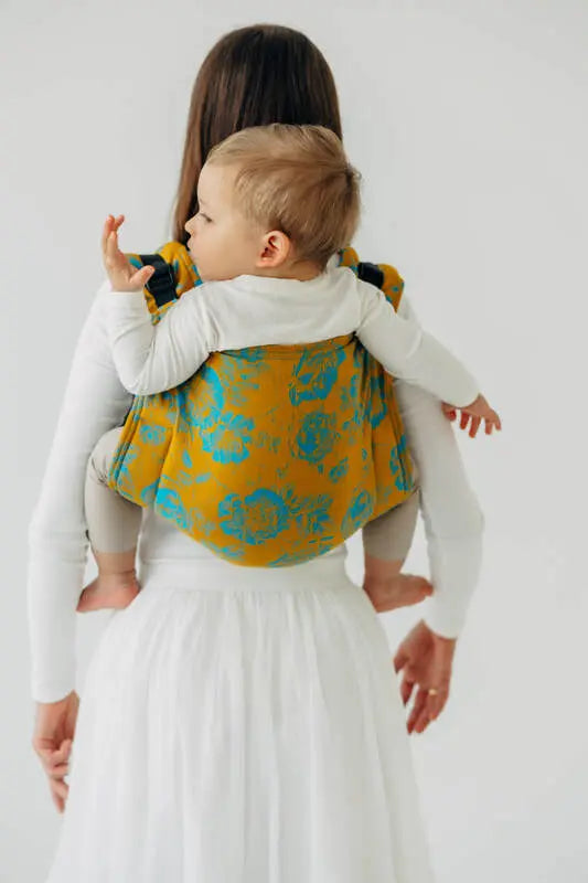 Lenny Buckle Onbuhimo PRO baby carrier, jacquard weave (100% cotton) - RETRO'N'ROSES - ROSARIUM - Woven Baby Size - Standard-Size - Toddler   buckle_onbu_pro_carriers    #