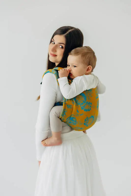 Lenny Buckle Onbuhimo PRO baby carrier, jacquard weave (100% cotton) - RETRO'N'ROSES - ROSARIUM - Woven Baby Standard   buckle_onbu_pro_carriers    #