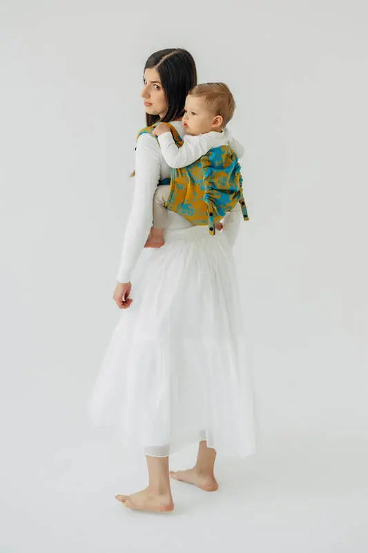 Lenny Buckle Onbuhimo PRO baby carrier, jacquard weave (100% cotton) - RETRO'N'ROSES - ROSARIUM - Woven Baby Standard   buckle_onbu_pro_carriers    #