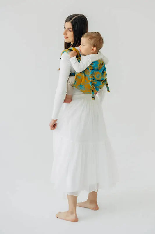 Lenny Buckle Onbuhimo PRO baby carrier, jacquard weave (100% cotton) - RETRO'N'ROSES - ROSARIUM - Woven Baby Standard   buckle_onbu_pro_carriers    #