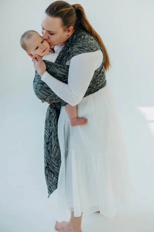 Baby Wrap, Jacquard Weave (100% cotton) - WILD SOUL - COCOON - Woven Baby Size - L-Size - M-Size - S-Size - XL-Size - XS   long_woven_wraps    #