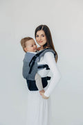 LennyUpGrade PRO Carrier, herringbone weave 100% cotton - LITTLE HERRINGBONE OMBRE GREY