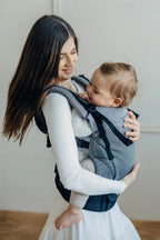LennyUpGrade PRO Carrier, herringbone weave 100% cotton - LITTLE HERRINGBONE OMBRE GREY - Woven Baby Standard   lenny_upgrade_pro    #