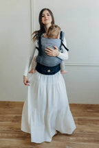 LennyUpGrade PRO Carrier, herringbone weave 100% cotton - LITTLE HERRINGBONE OMBRE GREY - Woven Baby Standard   lenny_upgrade_pro    #