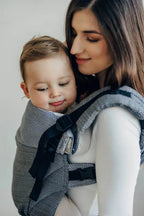 LennyUpGrade PRO Carrier, herringbone weave 100% cotton - LITTLE HERRINGBONE OMBRE GREY - Woven Baby Standard   lenny_upgrade_pro    #