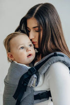 LennyUpGrade PRO Carrier, herringbone weave 100% cotton - LITTLE HERRINGBONE OMBRE GREY - Woven Baby Standard   lenny_upgrade_pro    #