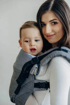 LennyUpGrade PRO Carrier, herringbone weave 100% cotton - LITTLE HERRINGBONE OMBRE GREY - Woven Baby Standard   lenny_upgrade_pro    #