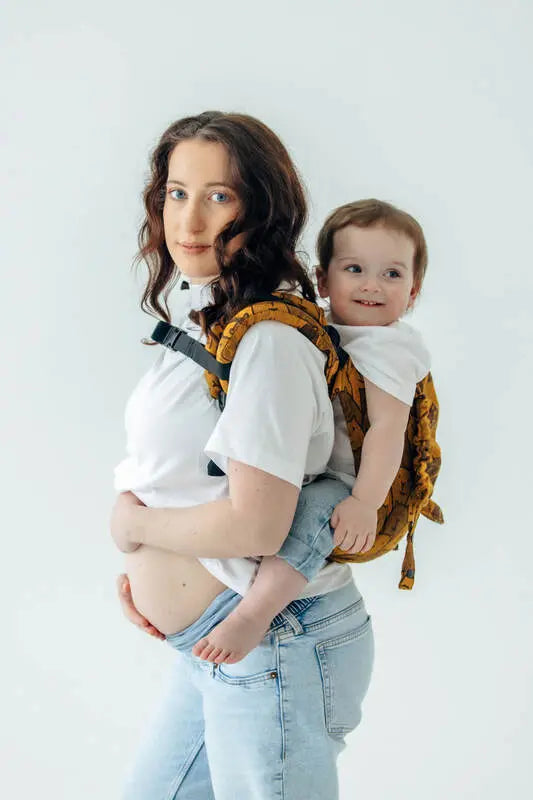 Lenny Buckle Onbuhimo PRO baby carrier, jacquard weave (100% cotton) - CAPYBARAS - TRIBU - Woven Baby Standard   buckle_onbu_pro_carriers    #