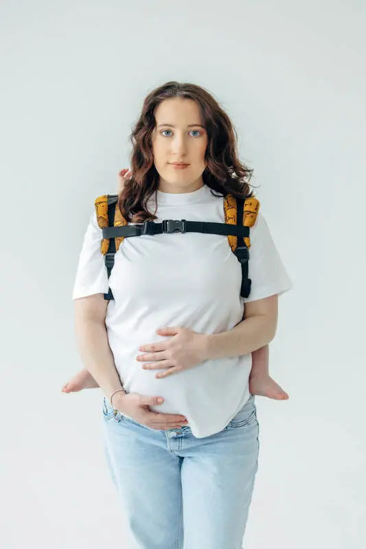 Lenny Buckle Onbuhimo PRO baby carrier, jacquard weave (100% cotton) - CAPYBARAS - TRIBU - Woven Baby Standard   buckle_onbu_pro_carriers    #