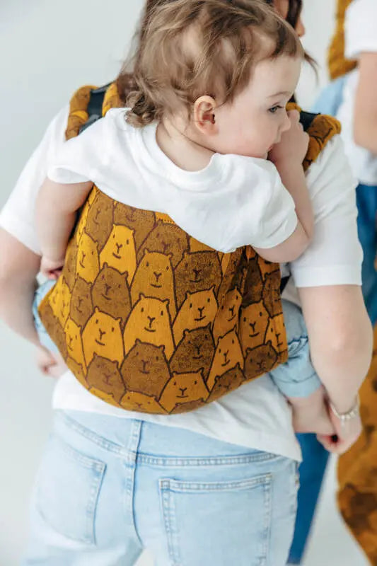 Lenny Buckle Onbuhimo PRO baby carrier, jacquard weave (100% cotton) - CAPYBARAS - TRIBU - Woven Baby Standard   buckle_onbu_pro_carriers    #