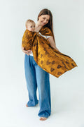 Ring Sling, Jacquard Weave (100% cotton), with gathered shoulder - CAPYBARAS - TRIBU - standard 1.8m