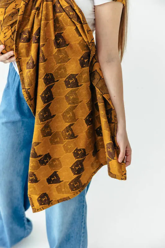 Ring Sling, Jacquard Weave (100% cotton), with gathered shoulder - CAPYBARAS - TRIBU - standard 1.8m - Woven Baby    ring_slings    #