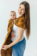 Ring Sling, Jacquard Weave (100% cotton), with gathered shoulder - CAPYBARAS - TRIBU - standard 1.8m - Woven Baby    ring_slings    #