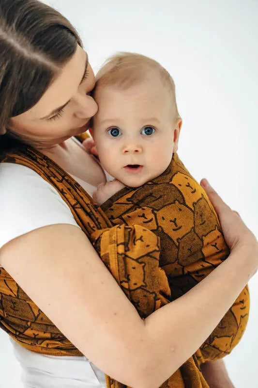 Baby Wrap, Jacquard Weave (100% cotton) - CAPYBARAS - TRIBU - Woven Baby XS - 4   long_woven_wraps    #