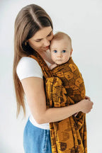 Baby Wrap, Jacquard Weave (100% cotton) - CAPYBARAS - TRIBU - Woven Baby XS - 4   long_woven_wraps    #