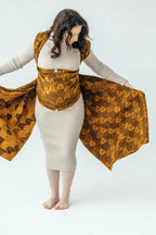 Baby Wrap, Jacquard Weave (100% cotton) - CAPYBARAS - TRIBU - Woven Baby XS - 4   long_woven_wraps    #