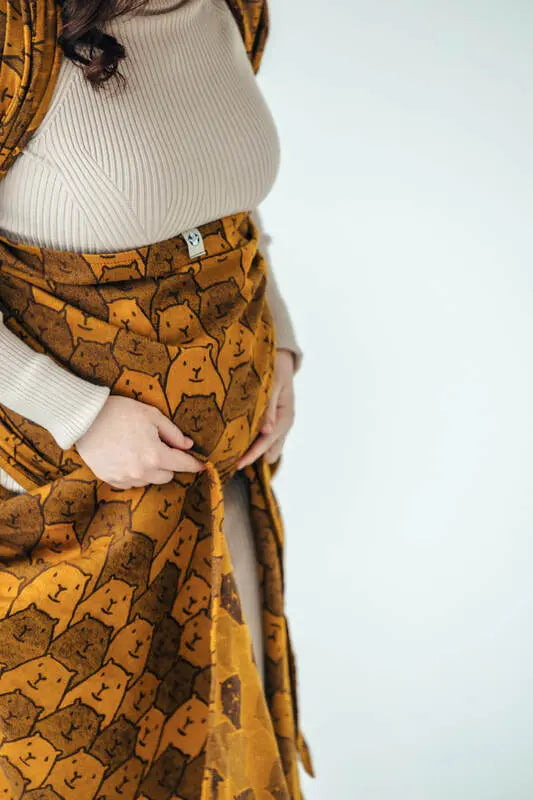 Baby Wrap, Jacquard Weave (100% cotton) - CAPYBARAS - TRIBU - Woven Baby XS - 4   long_woven_wraps    #