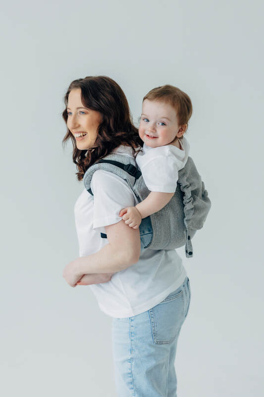 Lenny Buckle Onbuhimo PRO baby carrier, jacquard weave (54% silk, 46% cotton) - LITTLE LOVE - MUNA