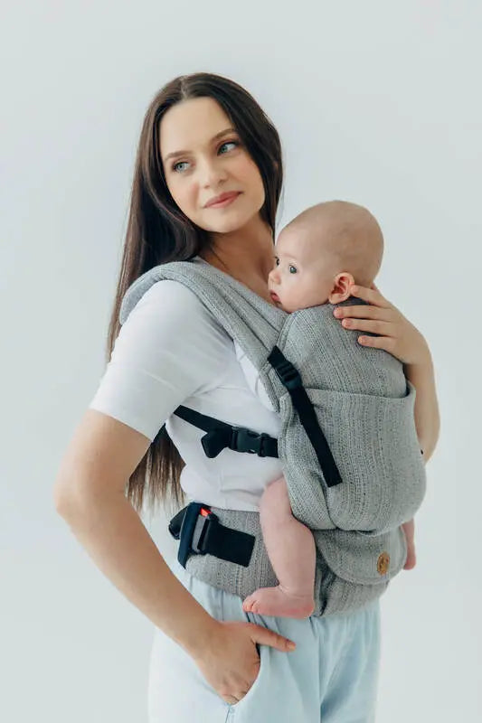 LennyLight Carrier, jacquard weave (54% silk, 46% cotton) - LITTLE LOVE - MUNA - Woven Baby Size - Standard   lenny_light    #