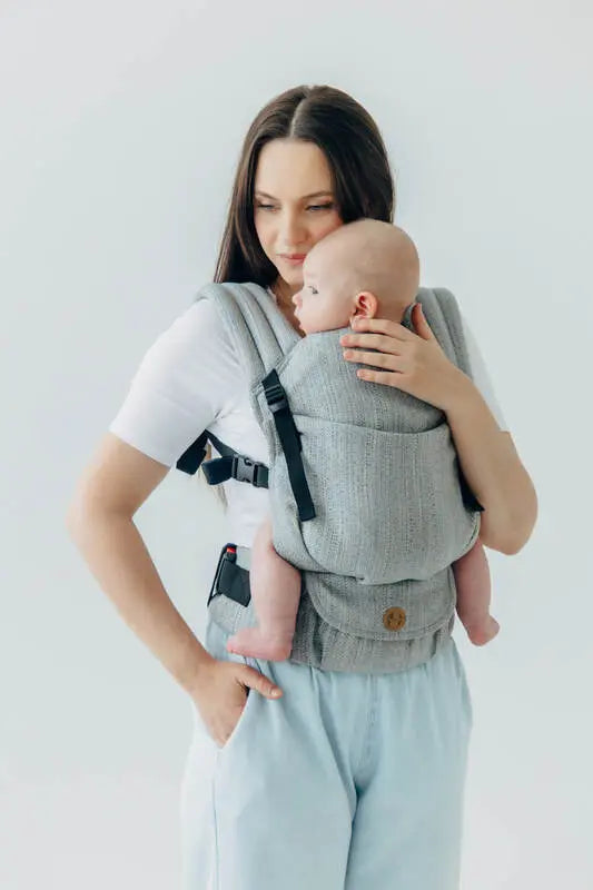 LennyLight Carrier, jacquard weave (54% silk, 46% cotton) - LITTLE LOVE - MUNA - Woven Baby Size - Standard   lenny_light    #