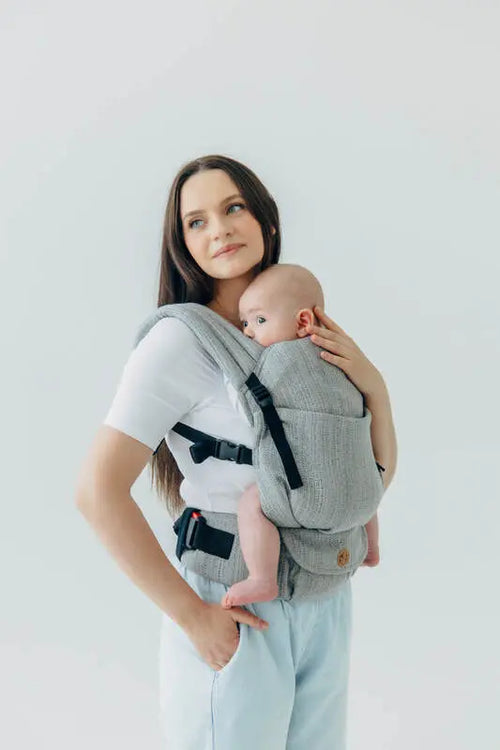 LennyLight Carrier, jacquard weave (54% silk, 46% cotton) - LITTLE LOVE - MUNA - Woven Baby Size - Standard   lenny_light    #