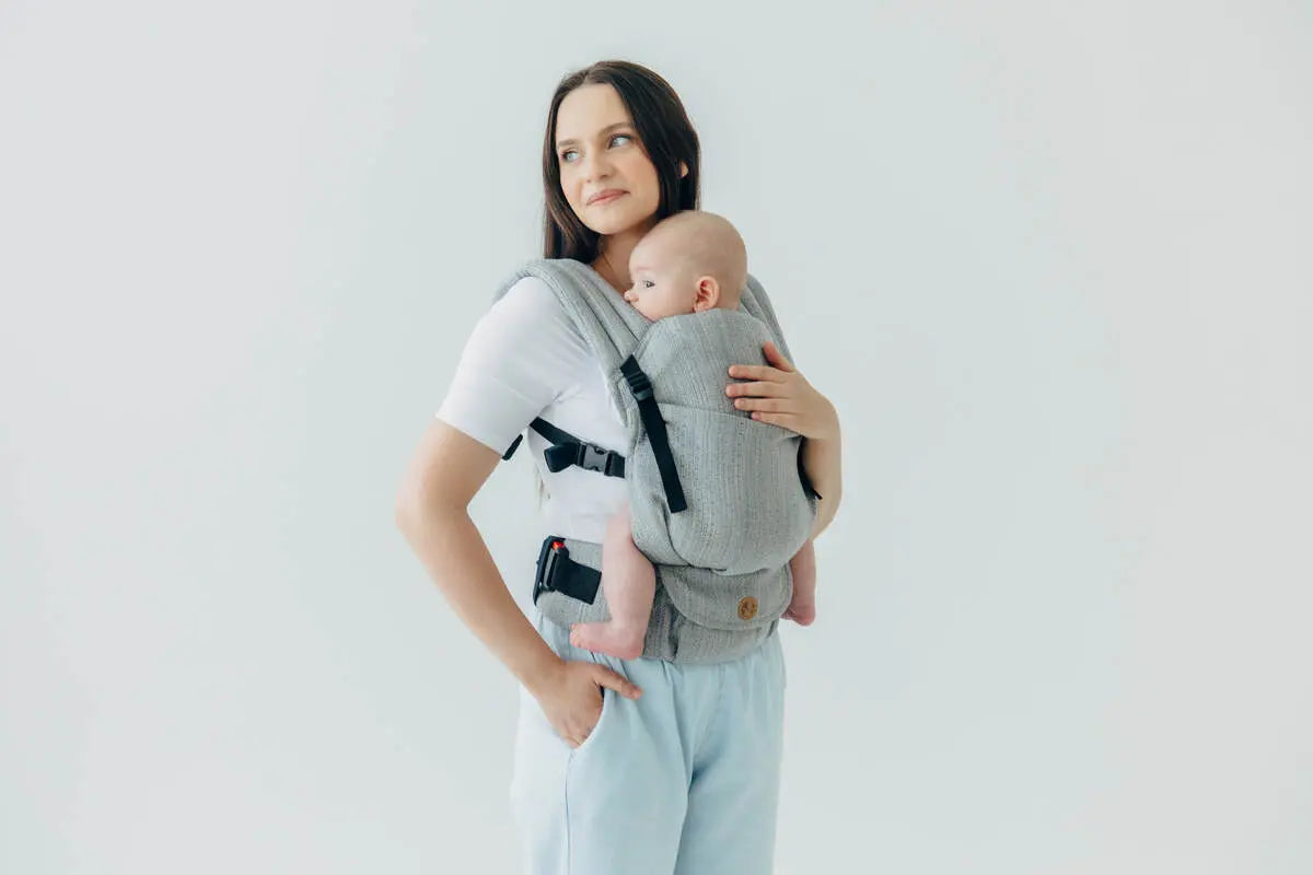 LennyLight Carrier, jacquard weave (54% silk, 46% cotton) - LITTLE LOVE - MUNA - Woven Baby Size - Standard   lenny_light    #