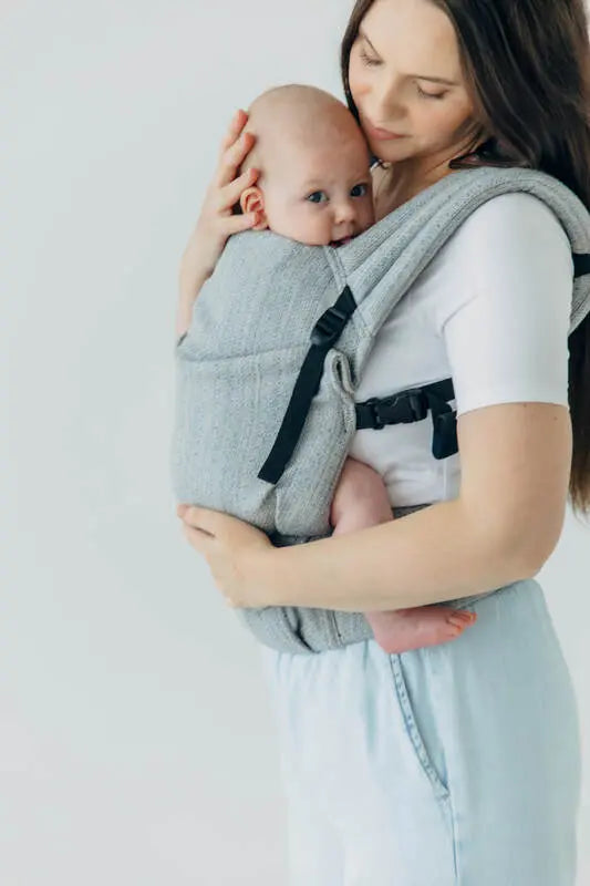 LennyLight Carrier, jacquard weave (54% silk, 46% cotton) - LITTLE LOVE - MUNA - Woven Baby Standard   lenny_light    #