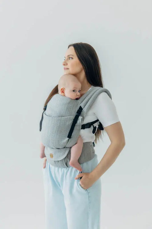 LennyLight Carrier, jacquard weave (54% silk, 46% cotton) - LITTLE LOVE - MUNA - Woven Baby Size - Standard   lenny_light    #