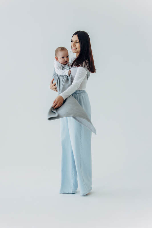 Ring Sling, Jacquard Weave (54% silk, 46% cotton), with gathered shoulder - LITTLE LOVE - MUNA - standard 1.8m - Woven Baby Title - Default Title   ring_slings    #