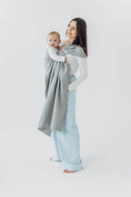 Ring Sling, Jacquard Weave (54% silk, 46% cotton), with gathered shoulder - LITTLE LOVE - MUNA - standard 1.8m - Woven Baby    ring_slings    #