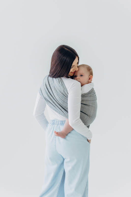 Ring Sling, Jacquard Weave (54% silk, 46% cotton), with gathered shoulder - LITTLE LOVE - MUNA - standard 1.8m - Woven Baby    ring_slings    #