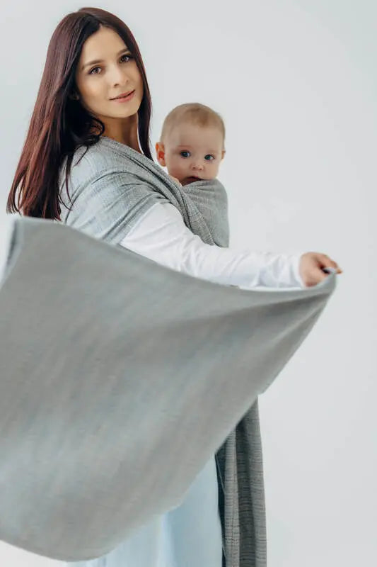 Baby Wrap, Jacquard Weave (54% silk, 46% cotton) - LITTLE LOVE - MUNA - Woven Baby Size - L-Size - M-Size - S-Size - XL-Size - XS   long_woven_wraps    #