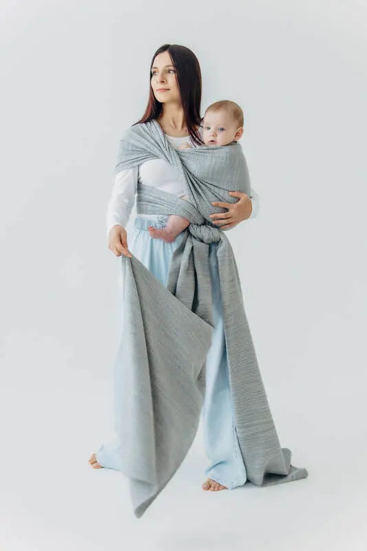 Baby Wrap, Jacquard Weave (54% silk, 46% cotton) - LITTLE LOVE - MUNA - Woven Baby Size - L-Size - M-Size - S-Size - XL-Size - XS   long_woven_wraps    #