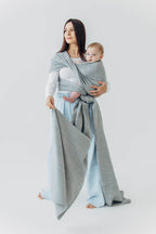Baby Wrap, Jacquard Weave (54% silk, 46% cotton) - LITTLE LOVE - MUNA (grade B) - Woven Baby Size - L-Size - M   long_woven_wraps    #