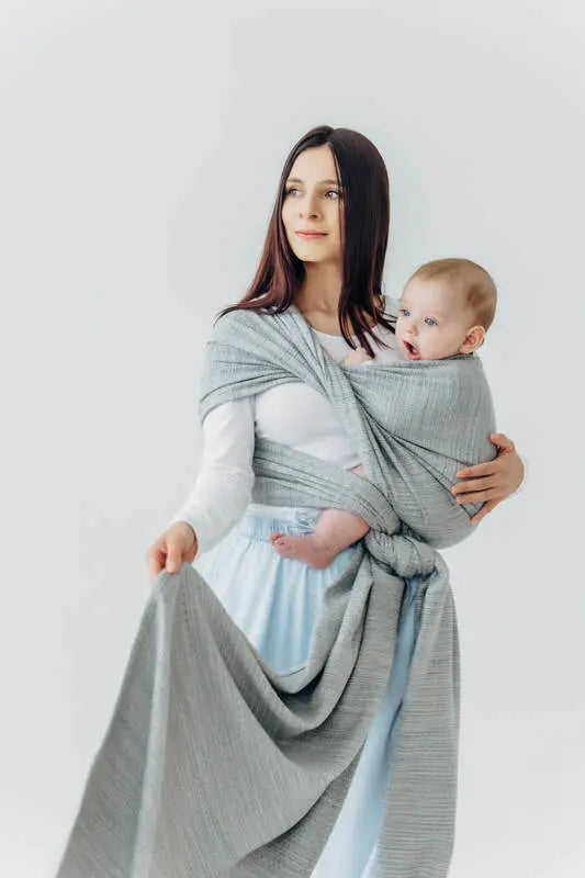 Baby Wrap, Jacquard Weave (54% silk, 46% cotton) - LITTLE LOVE - MUNA - Woven Baby Size - L-Size - M-Size - S-Size - XL-Size - XS   long_woven_wraps    #