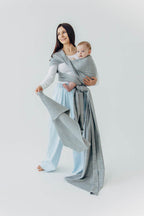 Baby Wrap, Jacquard Weave (54% silk, 46% cotton) - LITTLE LOVE - MUNA (grade B) - Woven Baby Size - L-Size - M   long_woven_wraps    #