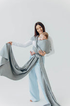 Baby Wrap, Jacquard Weave (54% silk, 46% cotton) - LITTLE LOVE - MUNA (grade B) - Woven Baby Size - L-Size - M   long_woven_wraps    #
