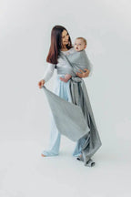 Baby Wrap, Jacquard Weave (54% silk, 46% cotton) - LITTLE LOVE - MUNA (grade B) - Woven Baby M - 6   long_woven_wraps    #