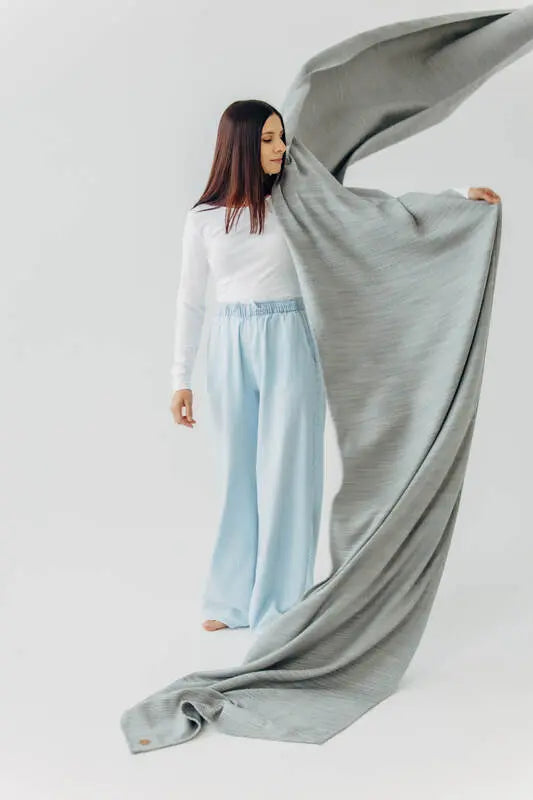 Baby Wrap, Jacquard Weave (54% silk, 46% cotton) - LITTLE LOVE - MUNA - Woven Baby XS - 4   long_woven_wraps    #