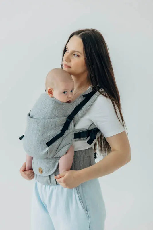 LennyUpGrade PRO Carrier, jacquard weave (54% silk, 46% cotton) - LITTLE LOVE - MUNA - Woven Baby Size - Standard   lenny_upgrade_pro    #