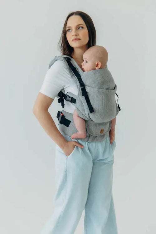 LennyUpGrade PRO Carrier, jacquard weave (54% silk, 46% cotton) - LITTLE LOVE - MUNA - Woven Baby Size - Standard   lenny_upgrade_pro    #