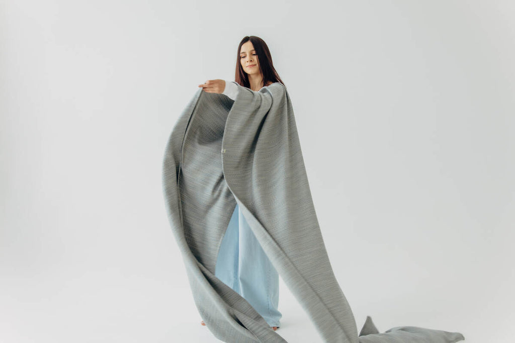 Baby Wrap, Jacquard Weave (54% silk, 46% cotton) - LITTLE LOVE - MUNA (grade B) - Woven Baby Size - L-Size - M   long_woven_wraps    #