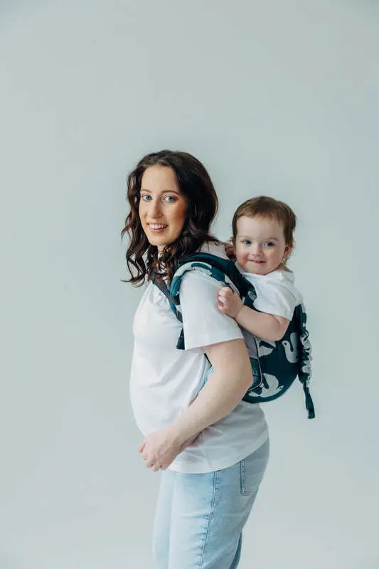 Lenny Buckle Onbuhimo PRO baby carrier, jacquard weave (100% bamboo viscose) - BIRDY - SKYWARD - Woven Baby Size - Standard   buckle_onbu_pro_carriers    #