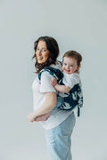 Lenny Buckle Onbuhimo PRO baby carrier, jacquard weave (100% bamboo viscose) - BIRDY - SKYWARD