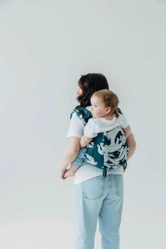 Lenny Buckle Onbuhimo PRO baby carrier, jacquard weave (100% bamboo viscose) - BIRDY - SKYWARD - Woven Baby Size - Standard   buckle_onbu_pro_carriers    #