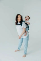 Lenny Buckle Onbuhimo PRO baby carrier, jacquard weave (100% bamboo viscose) - BIRDY - SKYWARD - Woven Baby Standard   buckle_onbu_pro_carriers    #